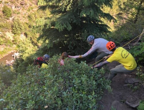 HIKER RESCUED OFF STEEP EMBANKMENT AT TUMALO FALLS