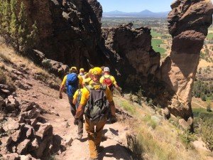 INJURED HIKER AT SMITH ROCK STATE PARK ASSISTED