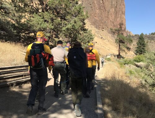 INJURED CLIMBER RESCUED AT SMITH ROCK STATE PARK