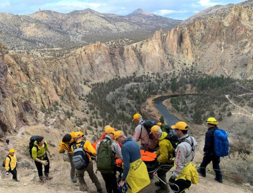 INJURED HIKER RESCUED FROM TOP OF MISERY RIDGE